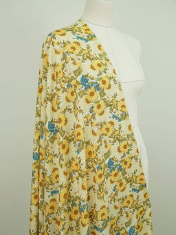 Штапель Премиум (Digital) Солнечный сад, ш.1.45м, вискоза-100%, 105гр/м.кв - Купава фото 16