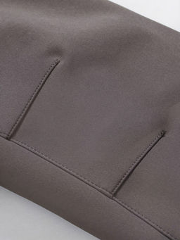 Парка женская софтшелл виндстоппер удлинённая с капюшоном темно-серого цвета 9618_1TC