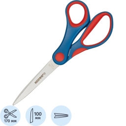 Ножницы Kores Softgrip 170 мм с пласт.прорезин.анатом.руч.цв.вассорт фото 2