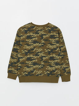 Bisiklet Yaka Bask?l? Uzun Kollu Erkek ?ocuk Sweatshirt - Waikiki фото 2