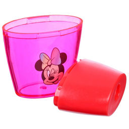 Цена за 12 шт. Точилка пластиковая, красная, «Минни Маус»