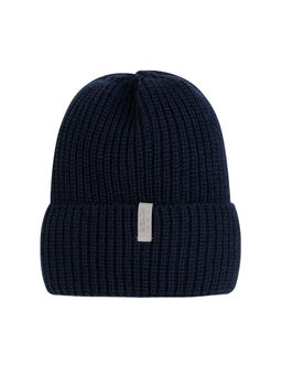 Комплект вязаный темно-синий Ш-118 (56-58)