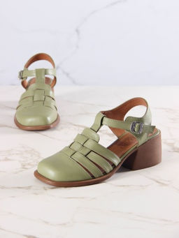 Босоножки 5035.23663bе. Олива+коричневый