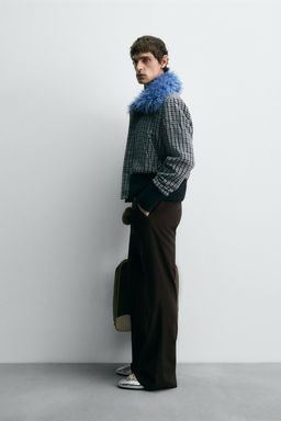 CONTRAST CHECK BOMBER JACKET HARRY LAMBERT FOR ZARA X DISNEY  фото 4