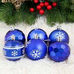 Ёлочные игрушки Либретто, шары новогодние, d=6 см, набор 25 шт., синий