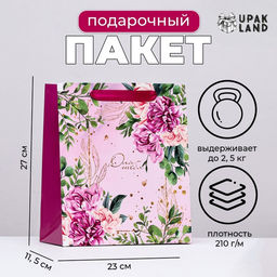 Пакет ламинированный вертикальный Пастель, 23?27?11.5 см