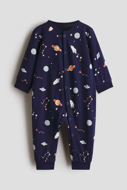 Pijama entero de algod?n con dise?o estampado