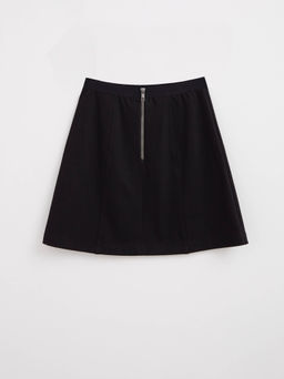 CONTE Фактурная mini-юбка А-силуэта на молнии LU 1621 black - Conte elegant фото 6