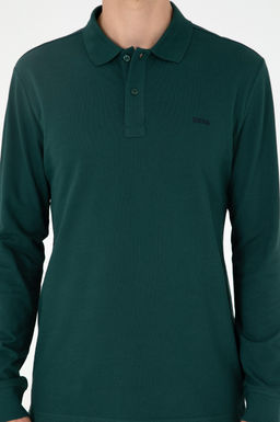 Мужской темно-зеленый базовый свитшот - U.s. polo assn фото 6