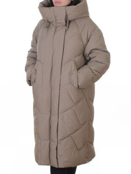 A621 BEIGE Пальто зимнее женское (200 гр. холлофайбер) - Fashion фото 5