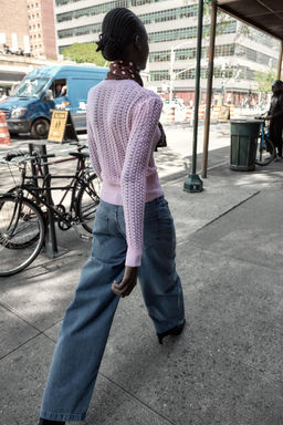 POINTELLE KNIT WOOL AND ALPACA SWEATER - Zara фото 4