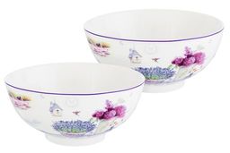 Набор 2 салатников - 15*15*7 см 700 мл Лаванда NEW BONE CHINA