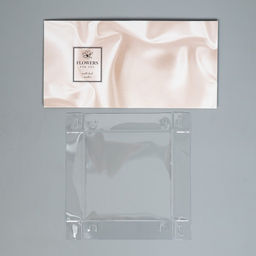 Цена за 2 шт. Коробка подарочная для цветов с пластиковой крышкой, упаковка, «Шёлк», 12 х 12 х 12 см