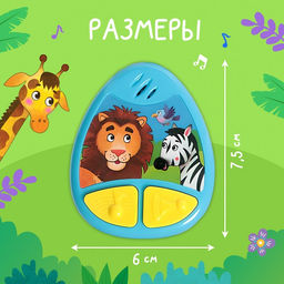Детский брелок ZABIAKA, музыкальный, звуковые эффекты, синий