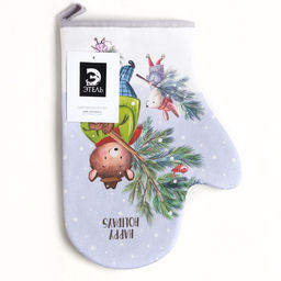 Цена за 2 шт. Варежка-прихватка Magic winter, 20×27 см, саржа, 100% хлопок, ватин 250 г/м²
