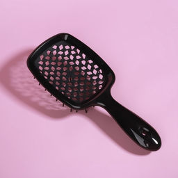 Расчёска массажная, широкая, продуваемая, 8.5×20.5(±1) см, чёрная