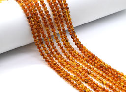 Бусины из янтаря шарик 5мм цв.коньячный, 36см, 70 бусин Радуга камня
