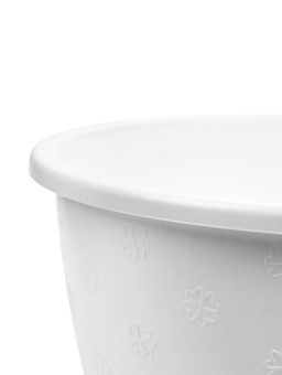 Горшок для цветов «Цветочек», 3.6 л, d=21.5 см, h=16.5 см, пластиковый, белый