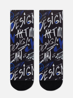 Цена за 2 пары. Носки Классические CONTE FANTASY Плотные носки с черным мыском и рисунком Art Design mix - Conte elegant фото 5