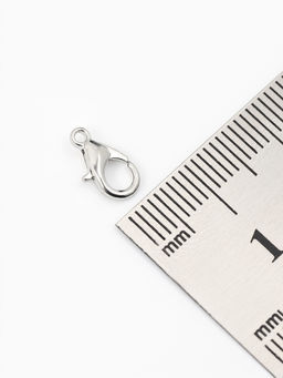 Замок-карабин, 12*7мм, набор 55 шт, цвет серебро