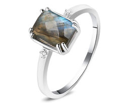Кольцо, лабрадорит, Прима