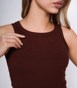 Майка #ОКТ1648, шоколадный