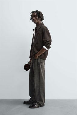TEXTURED OVERSHIRT WITH POCKETS - Zara фото 4