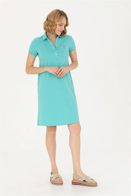 Женское мятное трикотажное платье - U.s. polo assn фото 10