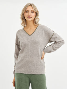 пуловер женский с контрастными элементами - Glenfield фото 5