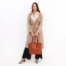 Сумка-шопер на магните, цвет коричневый - Simaland фото 6