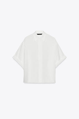 SHORT SLEEVE FLOWING SHIRT - Zara фото 15