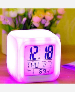 Будильник Куб с меняющейся подсветкой 903127 - Yiwu youda import & export co фото 7