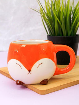 Кружка керамическая FOX, orange, 450 мл