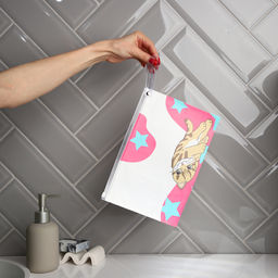 Цена за 2 шт. Косметичка для бассейна с застёжкая зип-лок, большая, принт Котик, прозрачная/розовая - Simaland фото 5