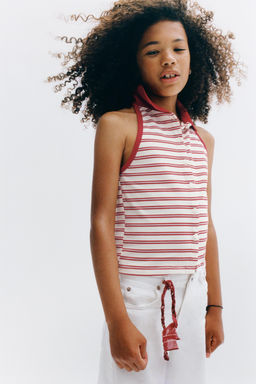 POLO PIQU? CUELLO HALTER / rayas - Zara фото 6