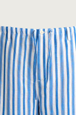 PANTAL?N RELAXED FIT 100% LINO / Marino / Blanco - Zara фото 9