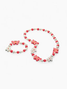 Набор детских украшений Выбражулька «Бабочки и цветы», 2 предмета: бусы, браслет, разноцветный