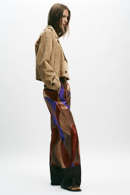 PRINTED SATIN TROUSERS - Zara фото 6