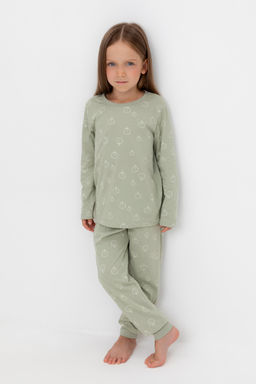 Crockid _ К 1561/шалфей,мини брокколи пижама дет  фото 2