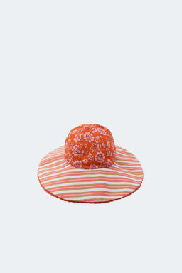 2-14 A?OS/ GORRO ESTAMPADO FLORES Y RAYAS LIMITED EDITION / Estampado