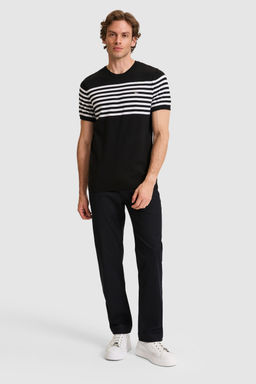 Erkek Slim Fit Bisiklet Yaka Siyah Triko TiЕГrt - U.s. polo assn фото 4