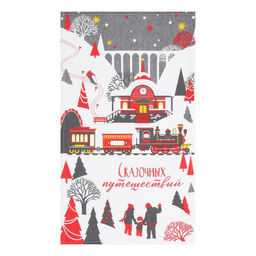 Набор кухонных полотенец Доляна Волшебного года 35х60см-2шт, 100% хл фото 5