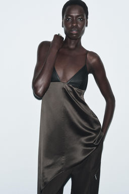 ASYMMETRIC CONTRAST TOP ZW COLLECTION - Zara фото 2