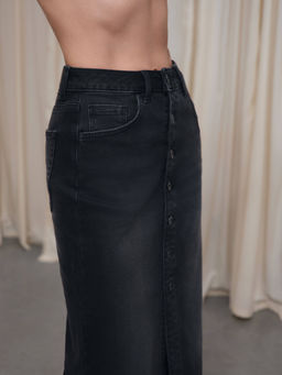 CONTE CON-819 Юбка джинсовая женская washed black - Conte elegant фото 4