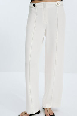 CONTRAST STITCHING TROUSERS WITH BELT LOOPS - Zara фото 2