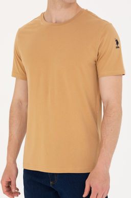 Футболка U.S. Polo Assn Camel Basic с круглым вырезом из хлопка  фото 13