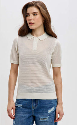 Джемпер Fine Joyce F612-1583 светло-бежевый хлопок фото 9