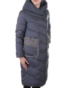 8115 GRAY/PURPLE Пальто зимнее женское Jarius