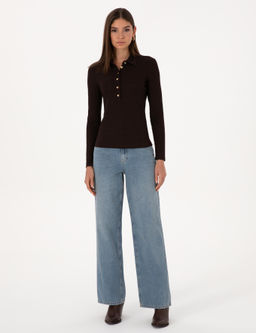 Kahverengi Slim Fit _rme Bluz - Pierre cardin фото 4