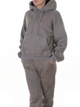 006 GRAY Костюм спортивный зимний женский (95% хлопок, 5% полиэстер)